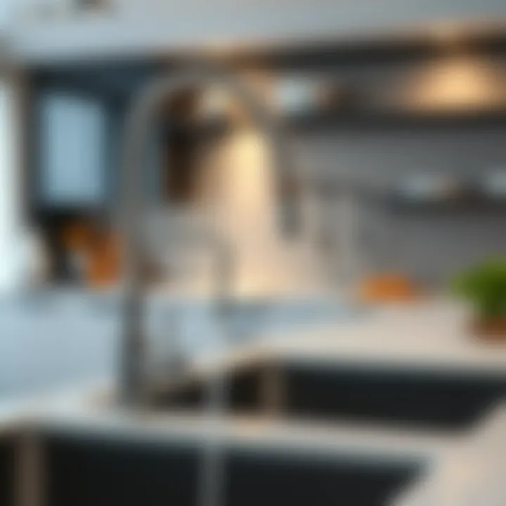 User-friendly spiral faucet in an upscale kitchen environment