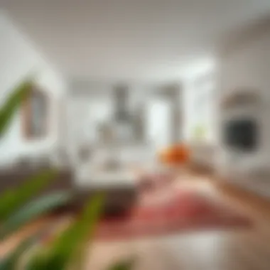 Stylish kitchen rug in a contemporary setting complementing decor