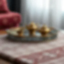 Elegant metal tea tray showcasing intricate design patterns