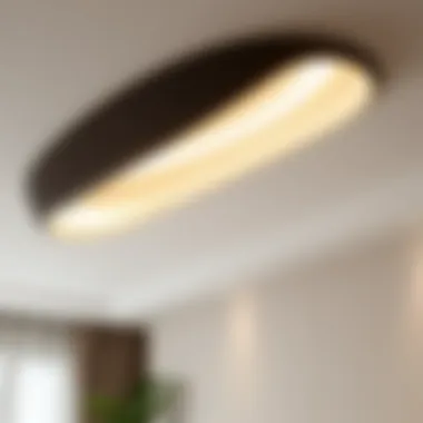 Unique Design of a Reversed Ceiling Light Unique design of a reversed ceiling light enhancing ambiance