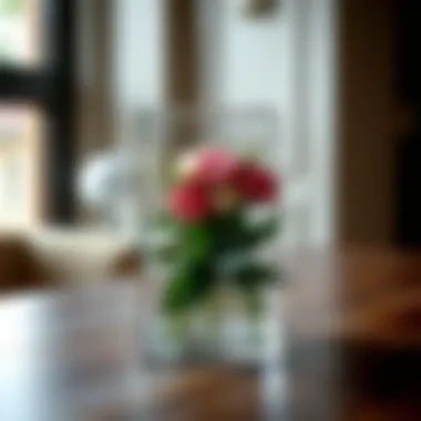 Elegant Transparent Flower Box with Floral Arrangement Elegant transparent flower box highlighting floral arrangement