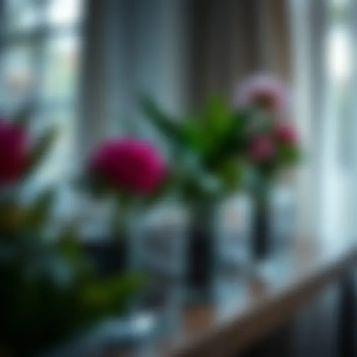 Close-Up of Maintenance Tips for Transparent Flower Boxes Close-up of maintenance tips for transparent flower boxes