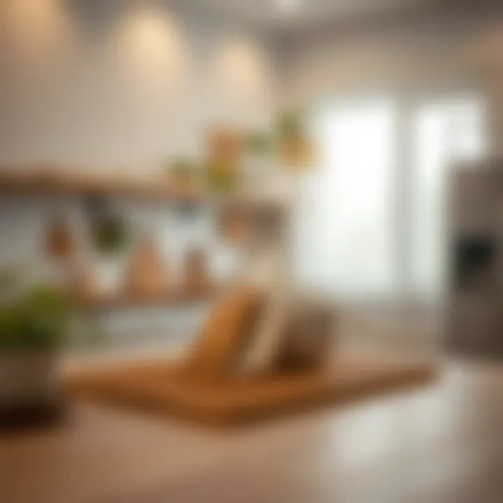 Contemporary Aesthetic with Dish Drying Mat Trendy dish drying mat complementing a contemporary kitchen decor