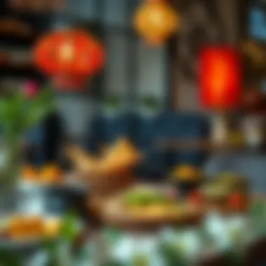 A beautifully arranged table showcasing local delicacies