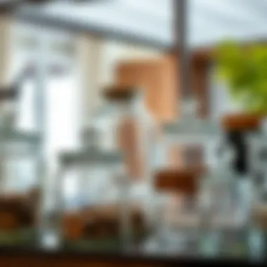 A variety of glass storage containers showcasing different styles and sizes