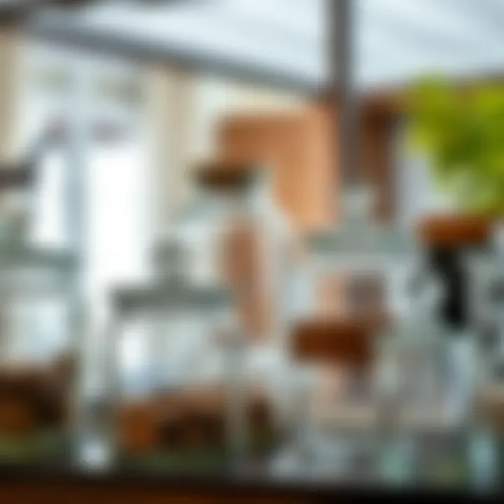 A variety of glass storage containers showcasing different styles and sizes