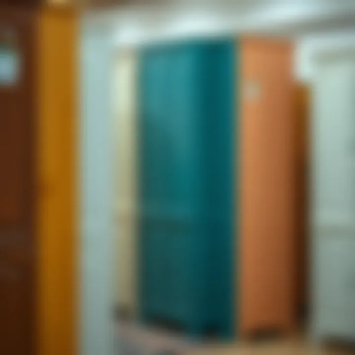 Diverse Options in Second-Hand Plastic Wardrobes Variety of second-hand plastic wardrobes displayed in a showroom