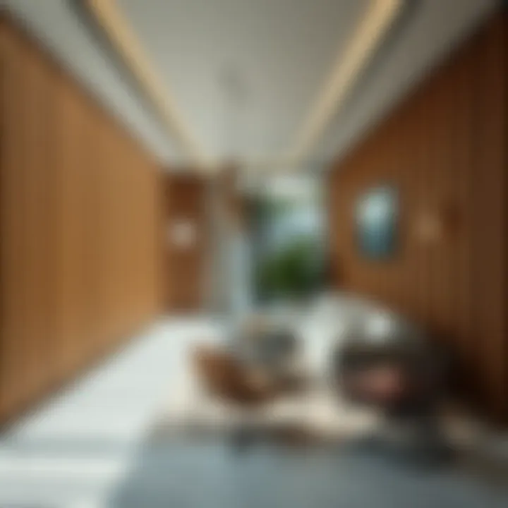 Innovative interior design using slats for a unique atmosphere