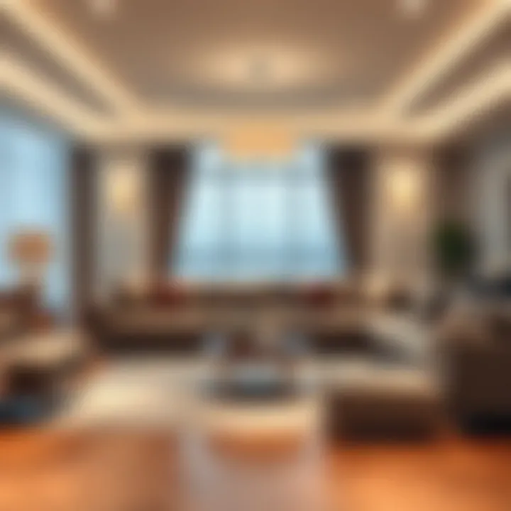 Spacious Living Room with Luxurious Sofa Luxurious spacious sofa arrangement in a modern living room