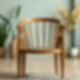 Elegant wooden chair design showcasing aesthetic features