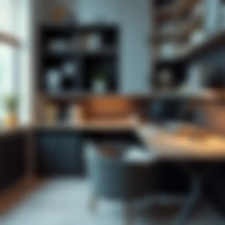 Functional Storage in Workspace Design Organized workspace with functional drawer integration