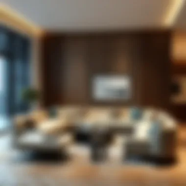 Elegant high seating arrangement in a modern living room