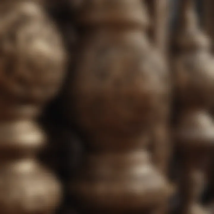 Close-up of unique ornaments representing cultural heritage
